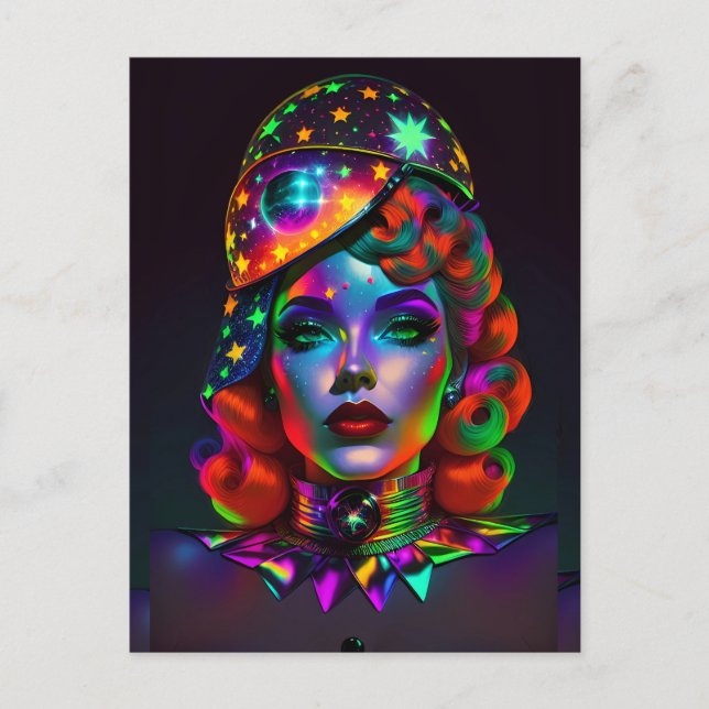 When Black Landed on Red - Ken Gauge Art Postcard (Front)