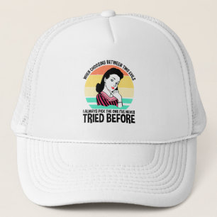 When Choosing Between Two Evils Trucker Hat