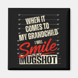 When Comes to Grandchild Smile in Mugshot Magnet