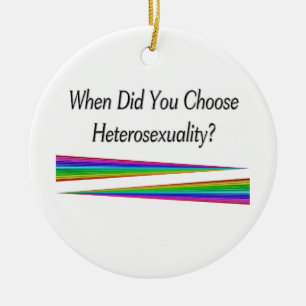 When Did You Choose Heterosexuality? Ceramic Tree Decoration