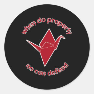 When Do Properly No Can Defend Against Crane Style Classic Round Sticker