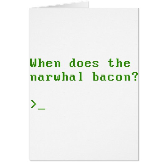 When Does the Narwhal Bacon VGA Reddit Question Card