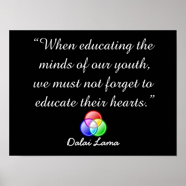 When educating the minds - quote poster (Front)