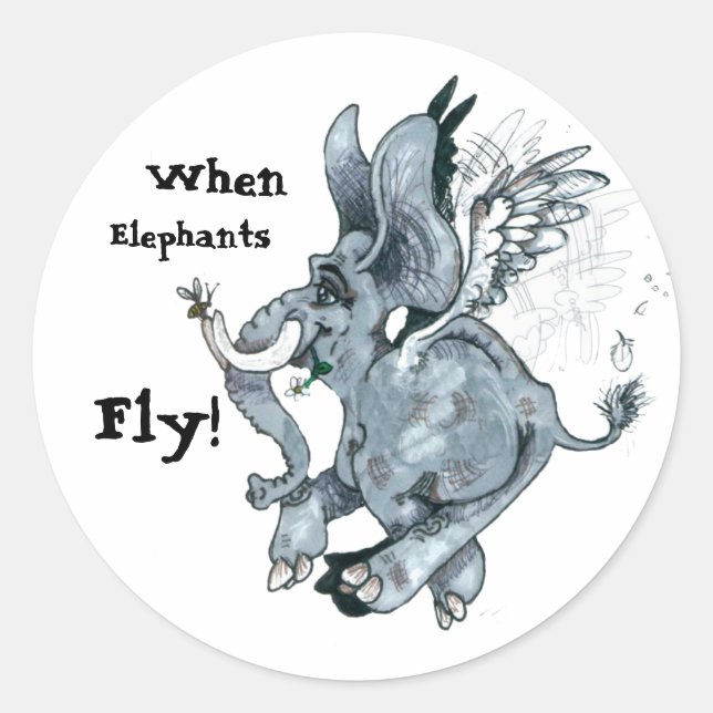 When Elephants Fly! ~ Stickers (Front)