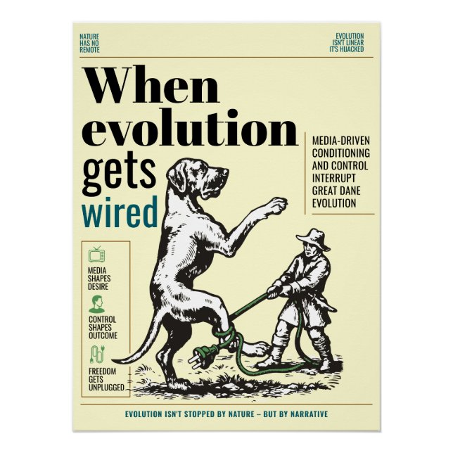 When evolution gets wired Great Danes are involved Poster (Front)