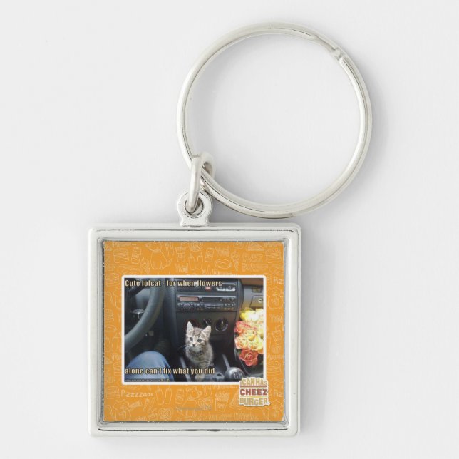 When flowers are not enough key ring (Front)