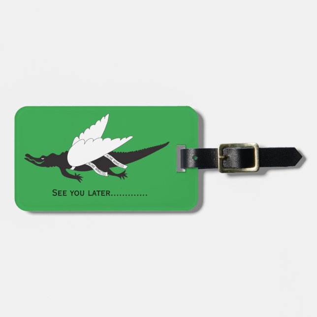 When Gators Fly Luggage Tag (Front Horizontal)