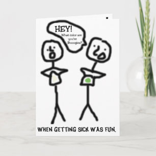 When getting sick was fun. card