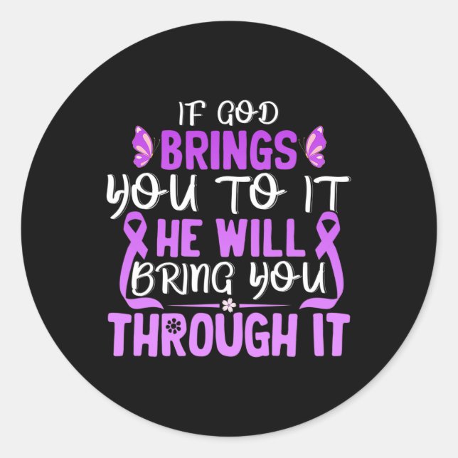 When God Dich Bringt  Classic Round Sticker (Front)
