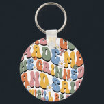 when god made me he grined, retro, vintage key ring<br><div class="desc">Durable and lightweight keychain featuring a vibrant,  high-quality print,  perfect for keys,  bags,  backpacks,  small gifts,  souvenirs,  and everyday accessories.</div>