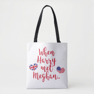 When Harry met Meghan   Fun Royal Wedding Tote Bag