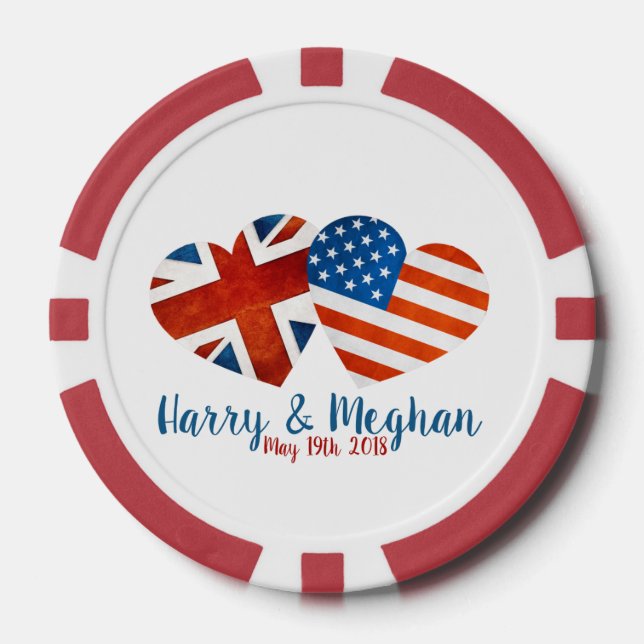 When Harry met Meghan Poker Chips (Front)