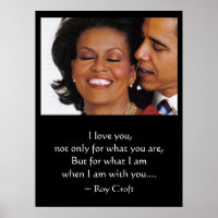 WHEN I AM WITH YOU POSTER, BARACK & MICHELLE OBAMA