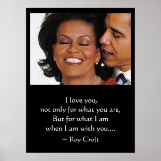 WHEN I AM WITH YOU POSTER, BARACK & MICHELLE OBAMA POSTER
