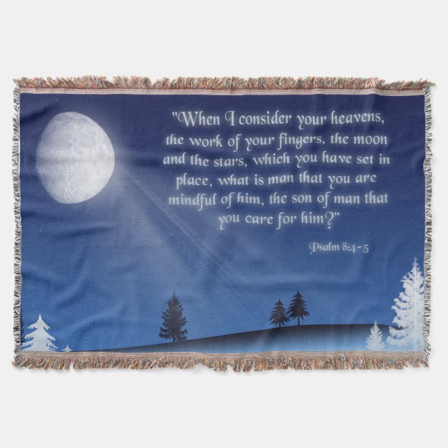 When I Consider Your Heavens Throw Blanket (Front)