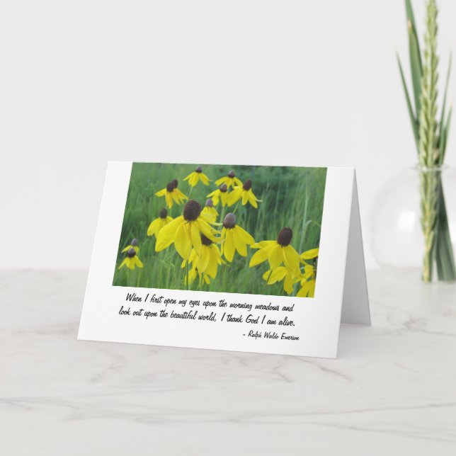 When I First Open My Eyes - Emerson Thank You Card (Front)