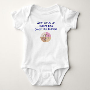 When I Grow Up I wanna be a Lawyer Like Mummy Baby Bodysuit