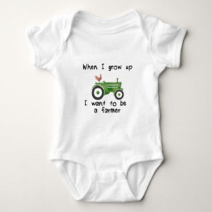 When I grow up, I want to be a farmer Baby Bodysuit
