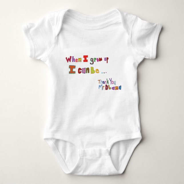 When I grow up Obama Kids Baby Bodysuit (Front)