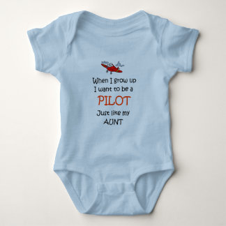 When I grow up Pilot Baby Bodysuit