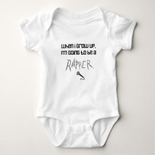 When I Grow Up .... Rapper Baby Bodysuit