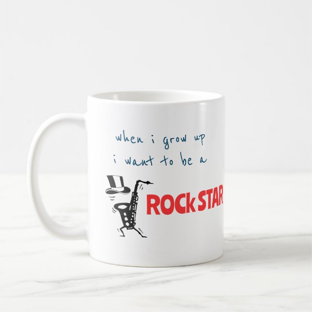 When I Grow Up Rock Star Coffee Mug (Left)