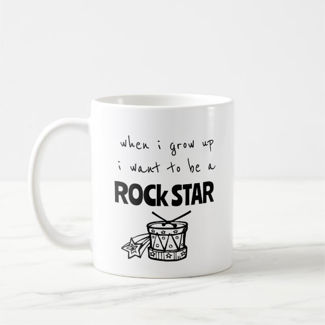 When I Grow Up Rock Star Coffee Mug (Left)