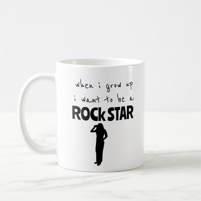 When I Grow Up Rock Star Coffee Mug (Left)