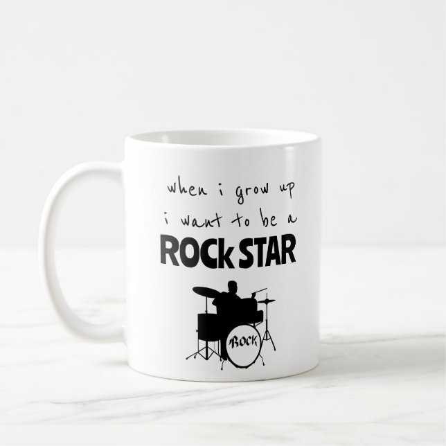 When I Grow Up Rock Star Coffee Mug (Left)