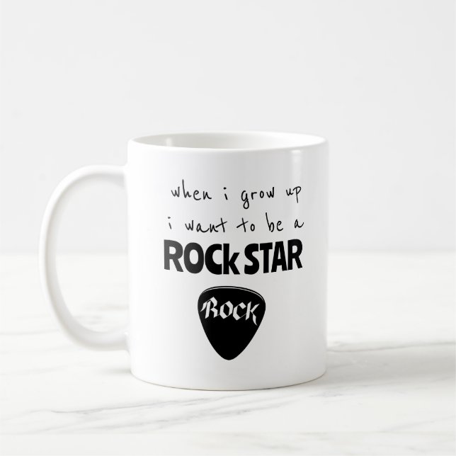 When I Grow Up Rock Star Coffee Mug (Left)