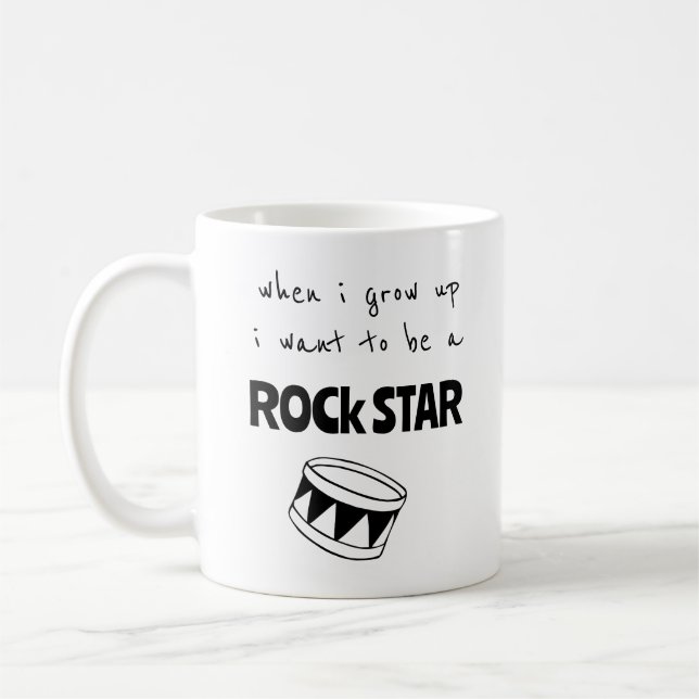 When I Grow Up Rock Star Coffee Mug (Left)