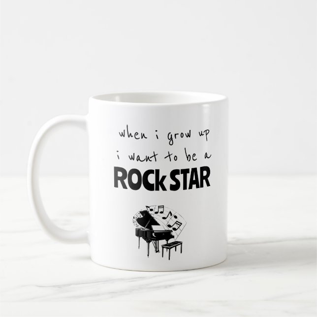 When I Grow Up Rock Star Coffee Mug (Left)