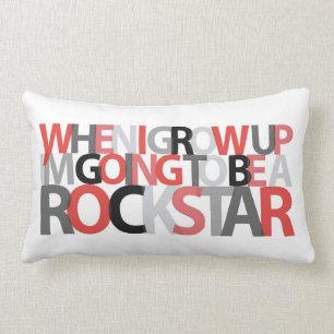 When I Grow Up... ROCKSTAR pillow