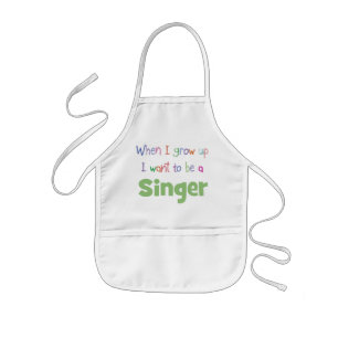 When I Grow Up Singer Kids Apron