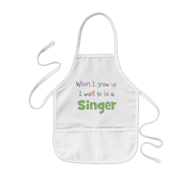When I Grow Up Singer Kids Apron (Front)
