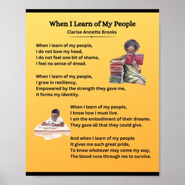 WHEN I LEARN OF MY PEOPLE - Poster (Front)