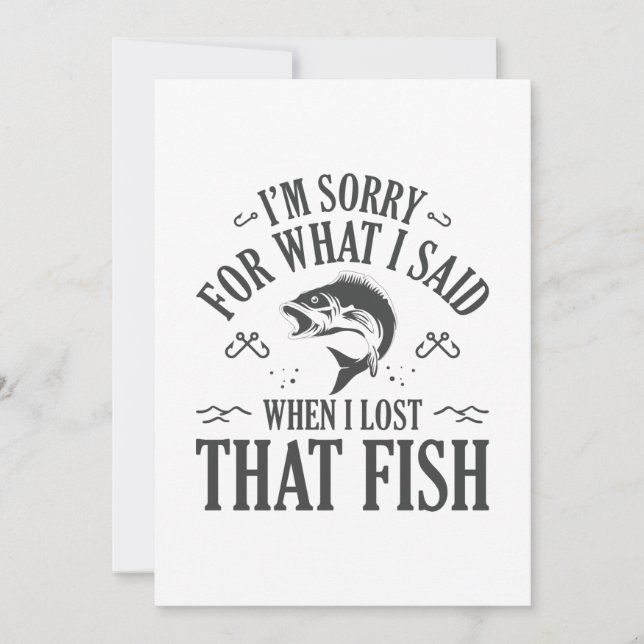 When I Lost That Fish Thank You Card (Front)