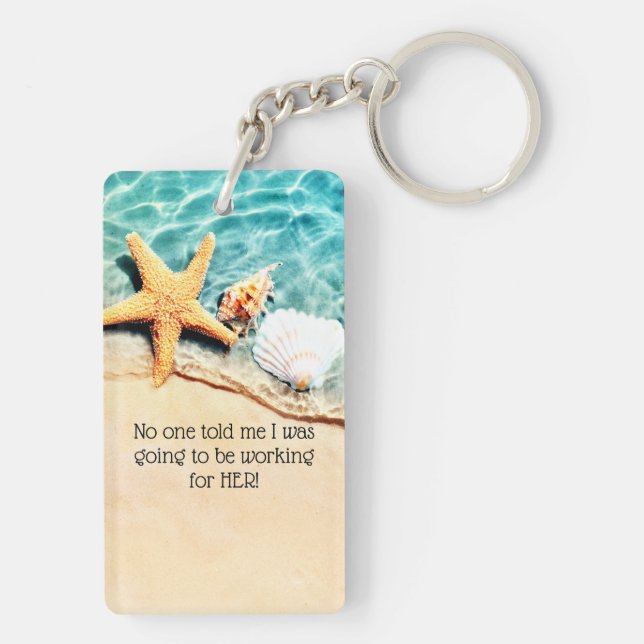 When I Retire Men's Acrylic Keychain (Back)