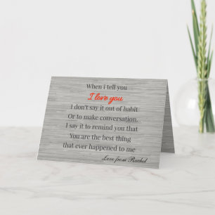 When I Tell You I Love You Card