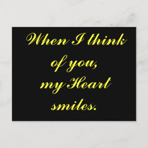 When I think of you... Postcard