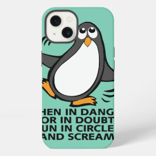 When in Danger or in Doubt Funny Penguin Graphic iPhone Case