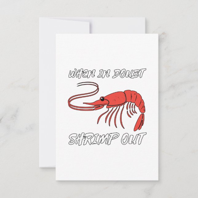 When In Doubt Shrimp Out Thank You Card (Front)