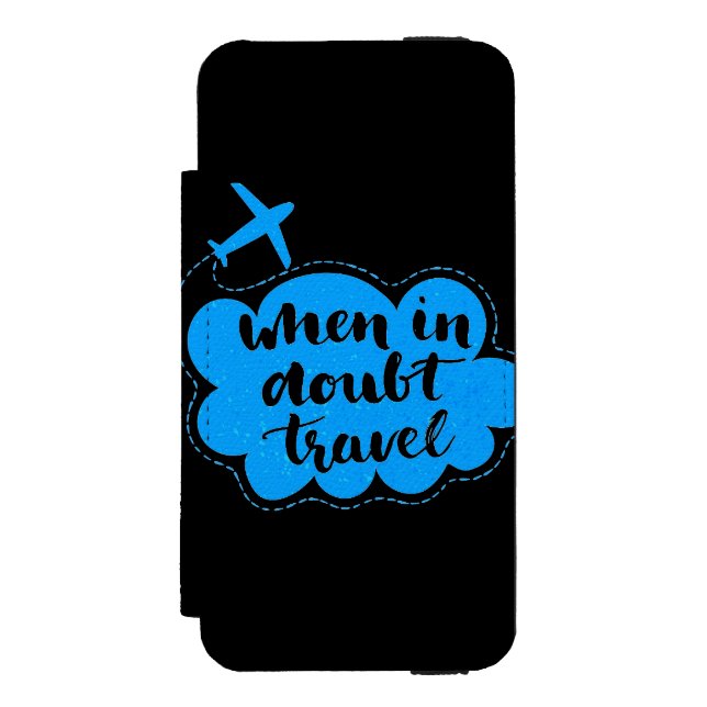 When In Doubt Travel Cloud Incipio iPhone Wallet Case (Folio Front)