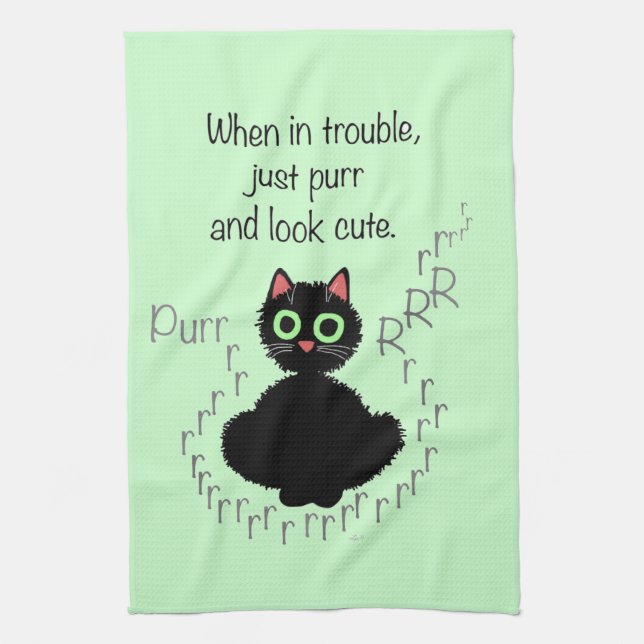 When in Trouble Tea Towel (Vertical)