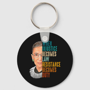 When Injustice Becomes Law Resistance Becomes Duty Key Ring