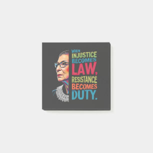 When Injustice Becomes Law Resistance Becomes Duty Post-it Notes
