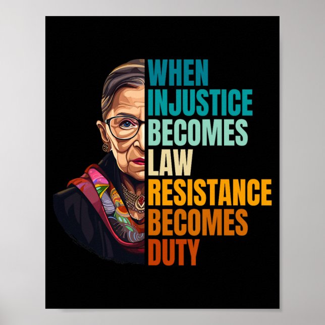 When Injustice Becomes Law Resistance Becomes Duty Poster (Front)