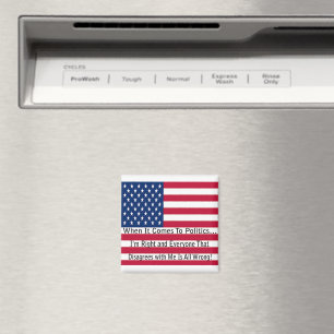 When It Comes To Politics Magnet