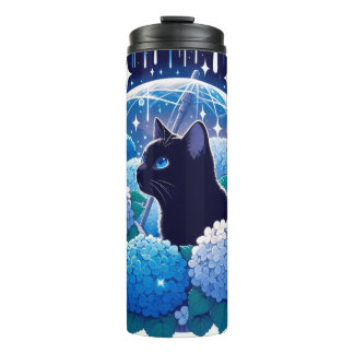When it rains cat is still something beautiful thermal tumbler