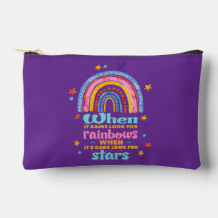When It Rains Look For Rainbows Accessory Pouch
